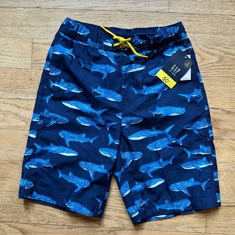 Old Navy Swim Trunks navy sharks size XXL NWT